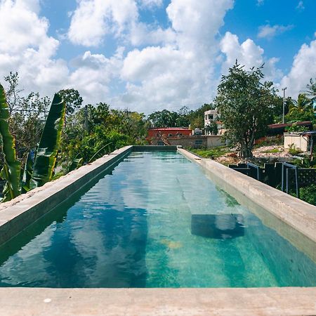 Hotel Makaaba Eco-Boutique Bacalar Bagian luar foto Swimming pool at the hotel