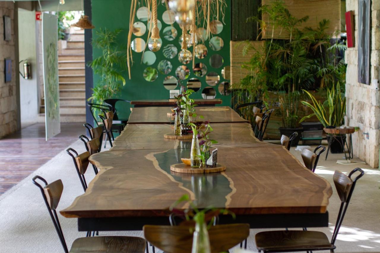 Hotel Makaaba Eco-Boutique Bacalar Bagian luar foto Restaurant