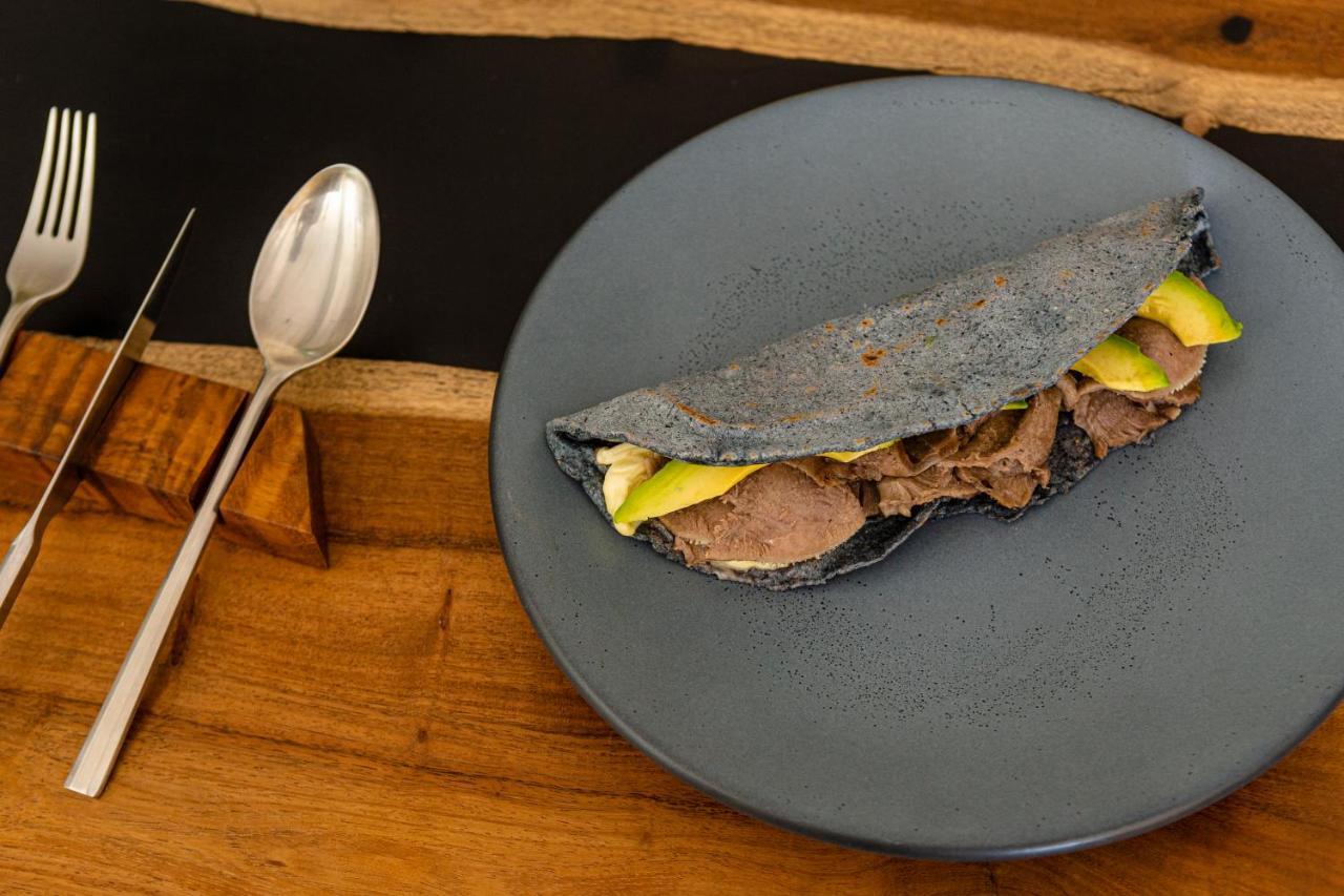 Hotel Makaaba Eco-Boutique Bacalar Bagian luar foto Quesadilla with blue corn tortilla