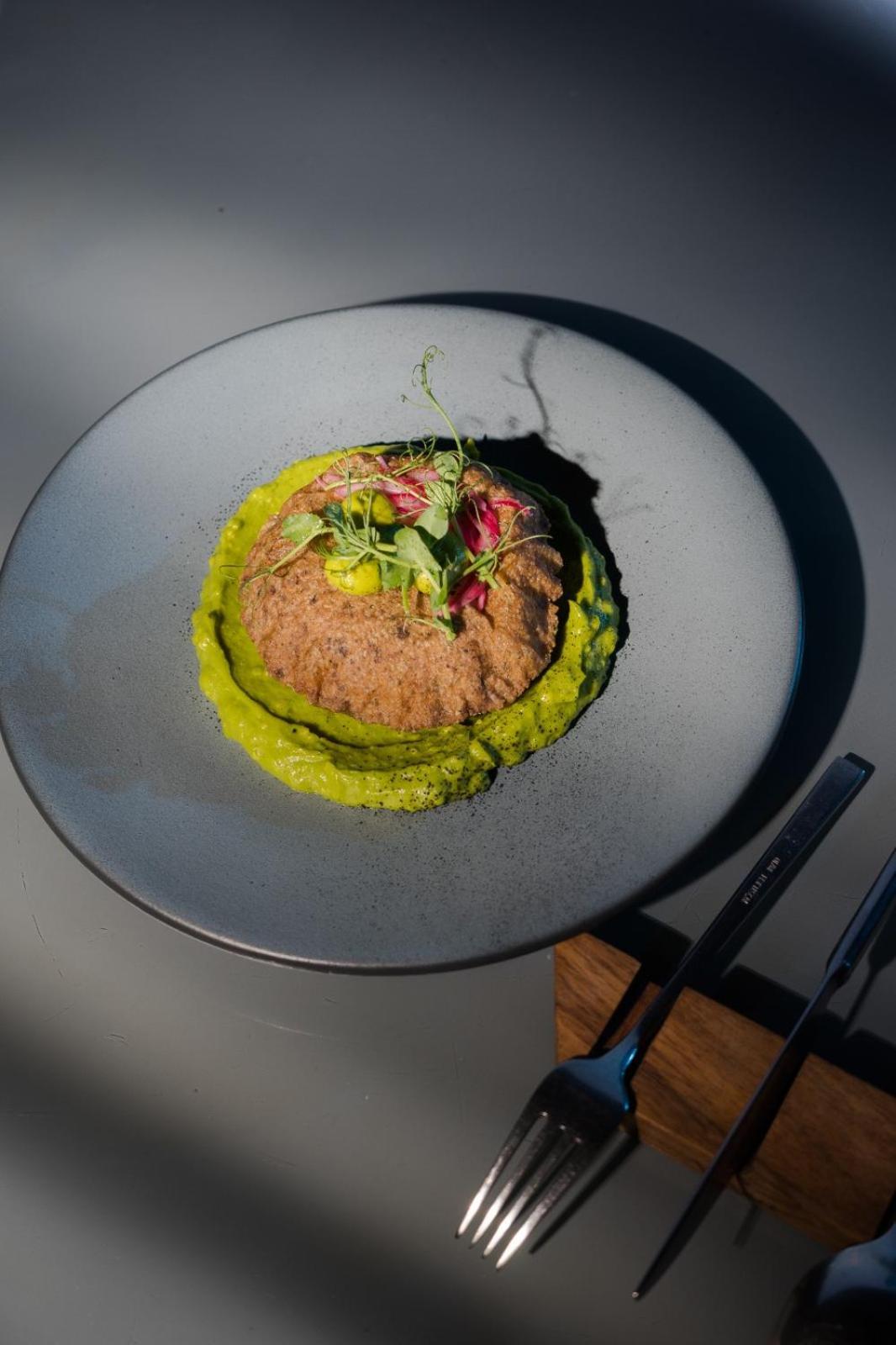 Hotel Makaaba Eco-Boutique Bacalar Bagian luar foto A vegan dish at the restaurant